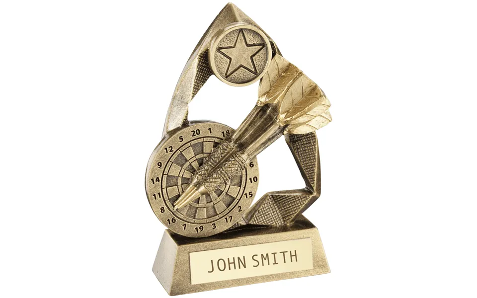 Darts On Dartboard Design - Resin Trophy Award