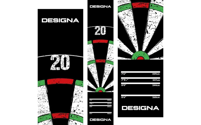 Designa Dartboard 20 Carpet Mat - Non Slip Back