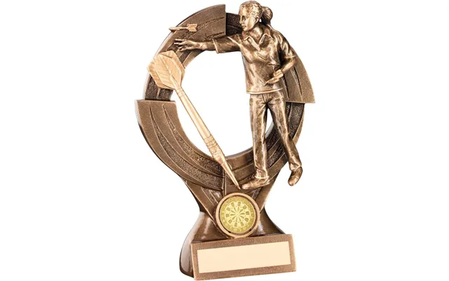 Lady Dart Player Figurine Throwing Dart - Resin Award