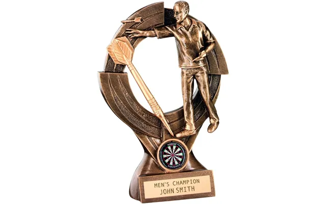 Mens Dart Player Figurine Throwing Dart - Resin Award