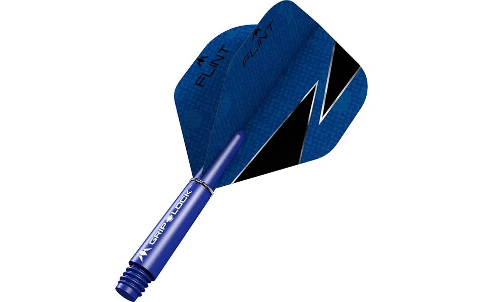 Mission Flint X Dart Flights Combo With Griplock Shafts - Blue Short