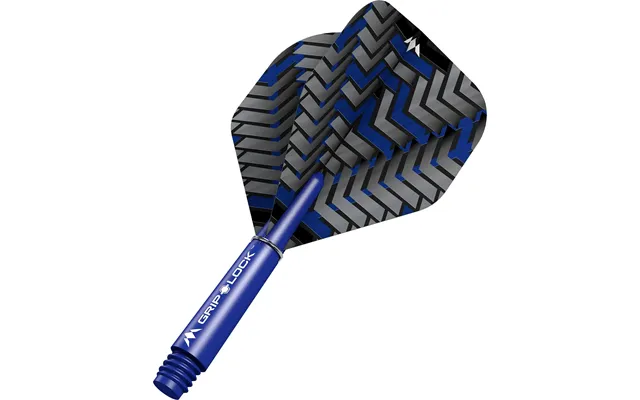Mission Vex Dart Flights Combo With Griplock Shafts - Blue Short