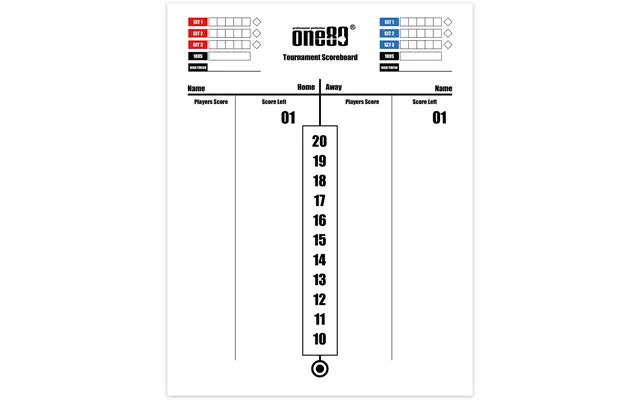 One80 Tournament Scoreboard - Marker Board