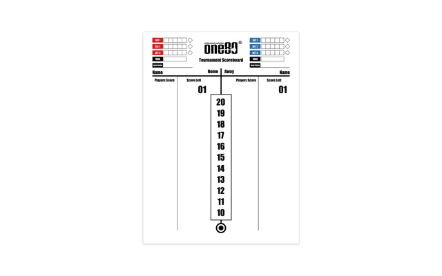 One80 Tournament Scoreboard - Marker Board