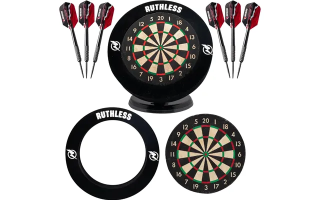 Ruthless Mini Desktop Dartboard And Surround Set Plus Extra Darts