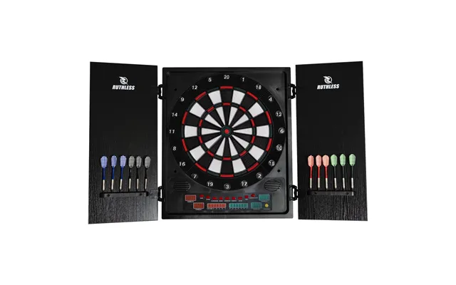 Ruthless R500 Electonic Dartboard In Cabinet - Soft Tip