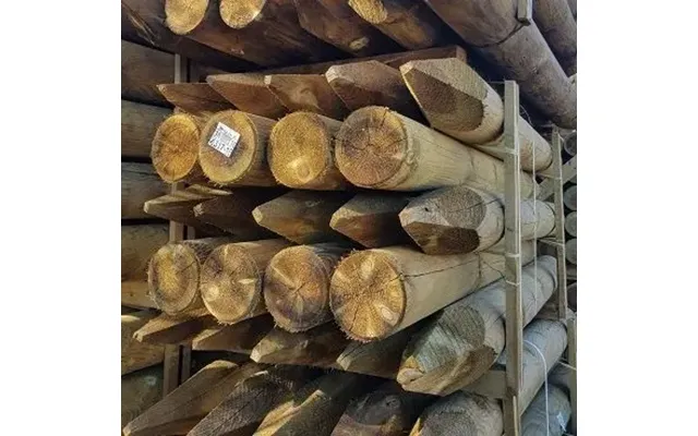 2.4m X 200mm Machined Round Post Pointed Uc4
