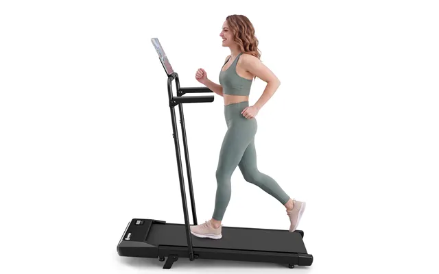 Deerrun Q2 Urban 7% Incline Walking Pad With Handrail - Black