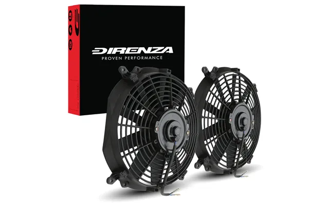2x Universal 12 12v 80w Straight Blade Fans