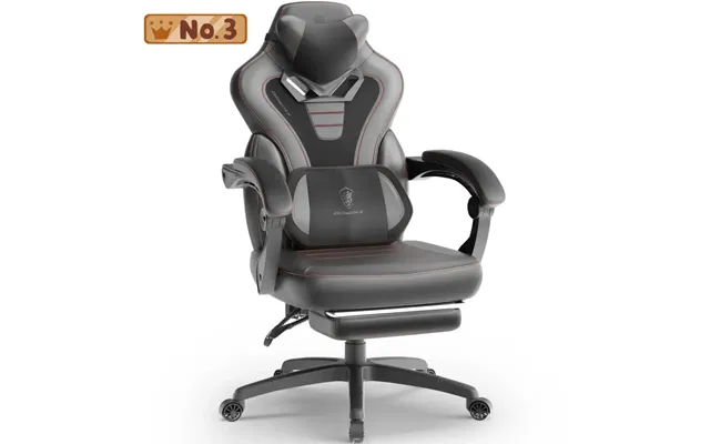 Dowinx Big And Tall Gaming Chair With Massage - Heavy Duty Pc Gamer Chair Pu Leather Black