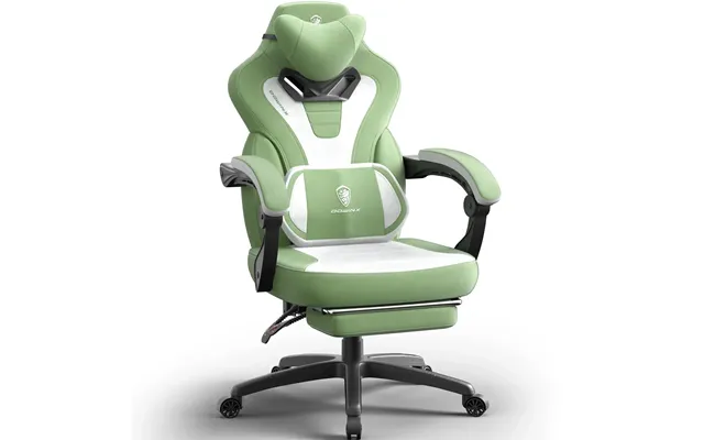 Dowinx Big And Tall Gaming Chair With Massage - Heavy Duty Pc Gamer Chair Pu Leather Green