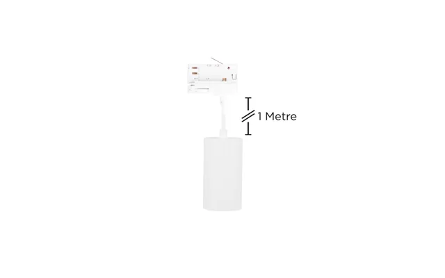 Accentplus 130mm Dia 65mm Gu10 Circuit Track Mounted Suspended Pendant White Integral Led