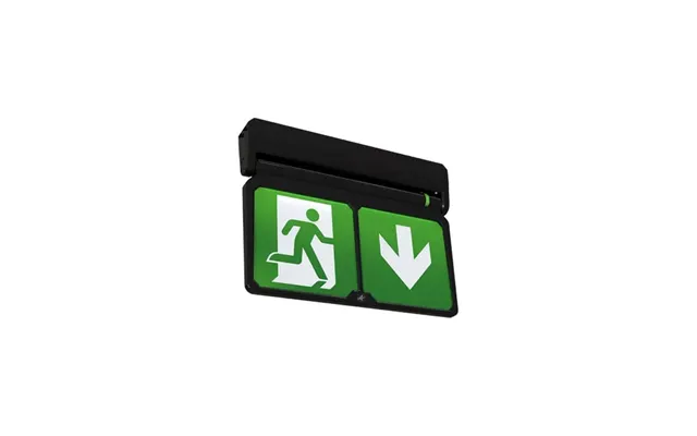Ansell Adler Maintained Non-maintained Emergency Exit Sign Black