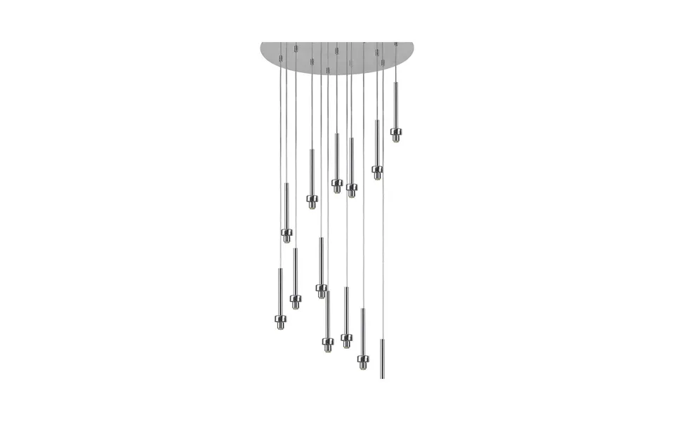 Apex 56cm Polished Chrome 13 Light G9 Universal 2.5m Round Multiple Pendant Luxuria