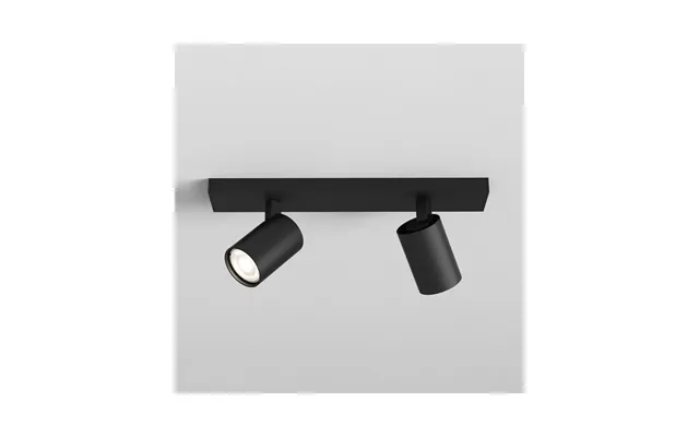Ascoli Twin Matt Black Spotlight Astro
