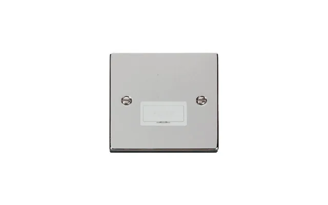 Click Deco 13a Fused Connection Unit Polished Chrome Insert White