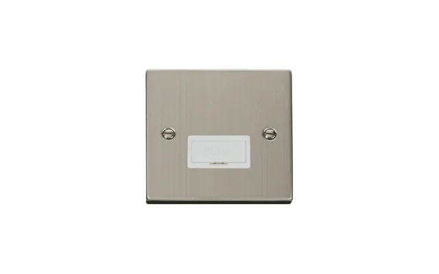 Click Deco 13a Fused Connection Unit Stainless Steel Insert White