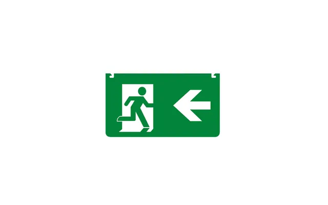 Emergency Legend Left Arrow For Emergency Exit Sign Integral Led