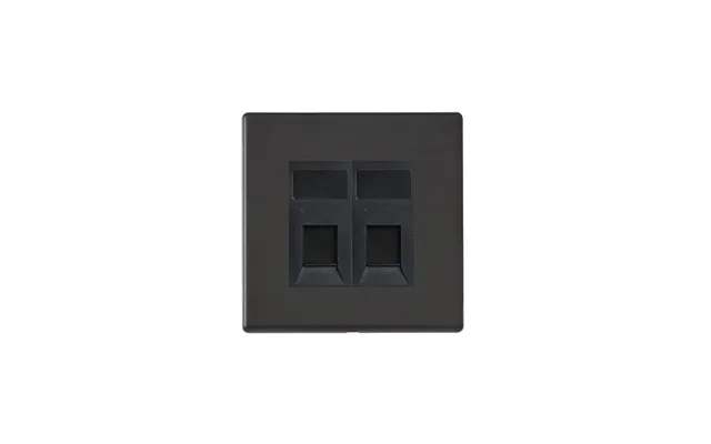 Hamilton G2 2 Gang Rj45 Cat5e Unshielded Matt Black Insert Black