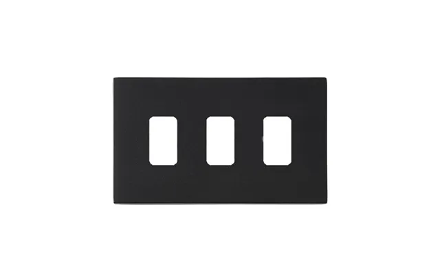 Hamilton G2 3 Gang Grid-fix Face Plate Matt Black