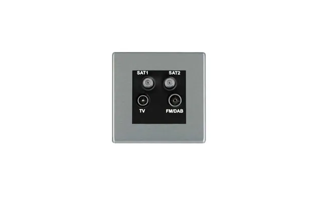 Hamilton G2 Stainless Steel Non-isolated Tv Fm Sat1 Sat2 Insert Black