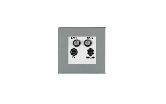 Hamilton G2 Stainless Steel Non-isolated Tv Fm Sat1 Sat2 Insert White