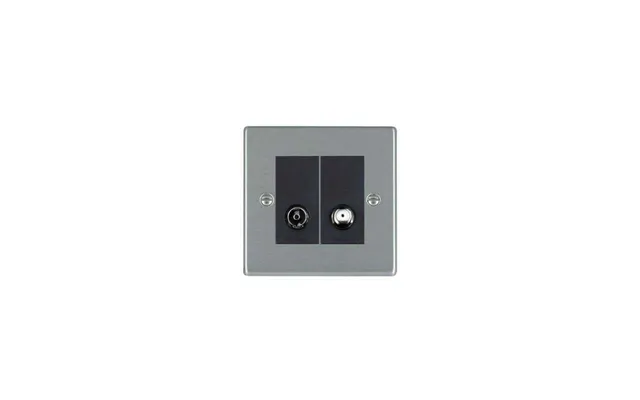 Hamilton Hartland 2g Non Isolated Tv And Satellite Satin Steel Black