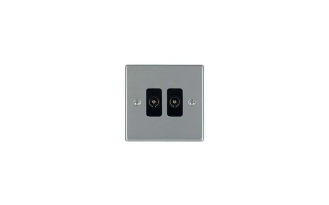 Hamilton Hartland 2g Non-isolated Tv 2in 2out Satin Steel Black