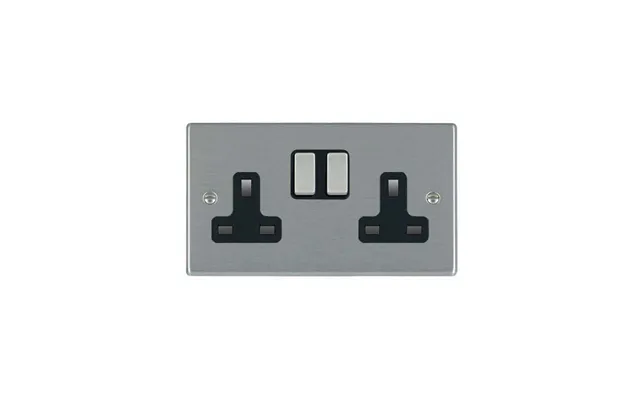Hamilton Hartland Socket 2g Satin Steel Black