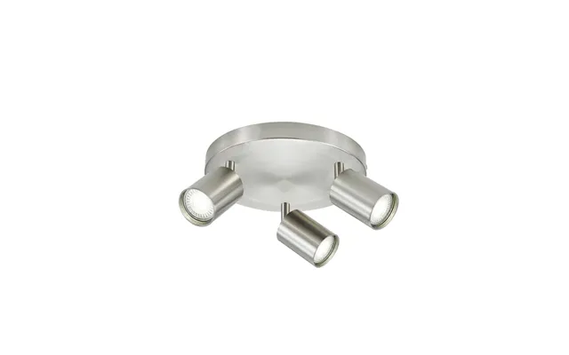 Indoor 3 Way Gu10 Round Ceiling Spotlight Satin Nickel Integral Led
