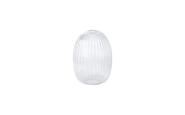 Kennith 20cm Almond Ribbed Glass F Clear Luxuria