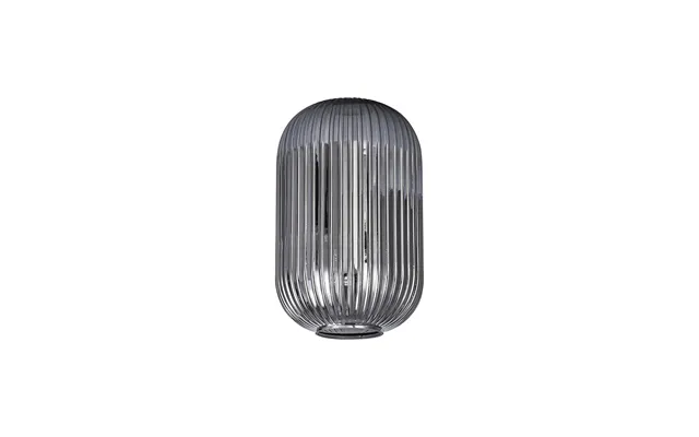 Kennith 20cm Tubular Ribbed Glass D Smoked Luxuria