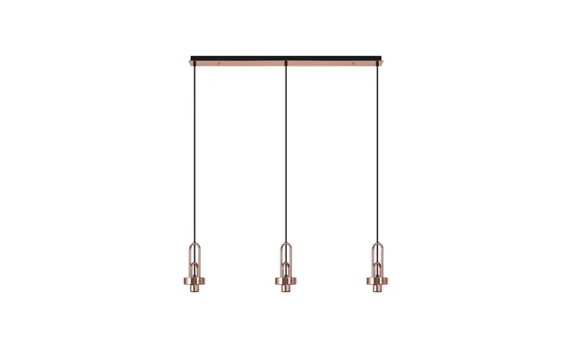 Kennith Linear Suspension Kit Frame Only 3xe27 Copper Matt Black Luxuria