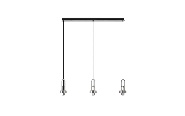 Kennith Linear Suspension Kit Frame Only 3xe27 Polished Nickel Matt Black Luxuria