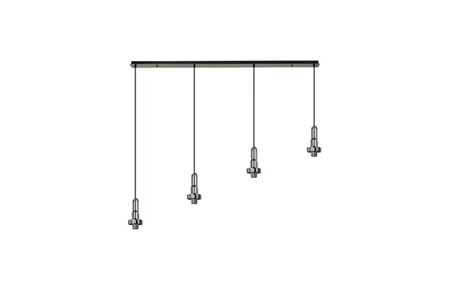 Kennith Linear Suspension Kit Frame Only 4xe27 Black Chrome Matt Black Luxuria
