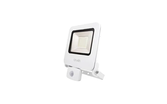 Ovia 50w Led Floodlight With Pir Ip44 3000k White