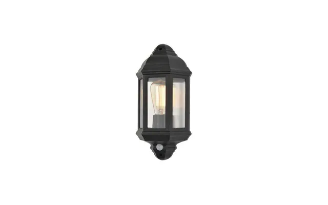 Polycarbonate Half Lantern Pir Black Ip44 Forum Athena