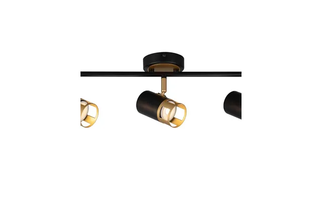 Selene 3 Light Linear Bar Spotlight Gu10 Black Painted Gold Luxuria