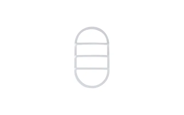 White Oval Louvre Accessory For Tough Shell Compact Bulkhead Integral Led
