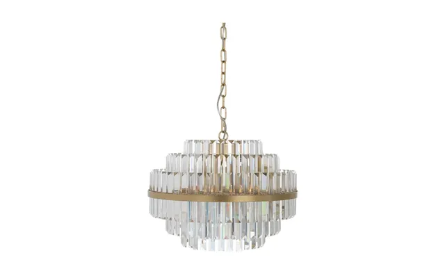Brushed Gold Crystal Chandelier