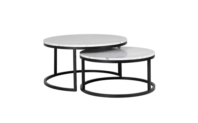 Carrara Marble Coffee Table Set Of 2