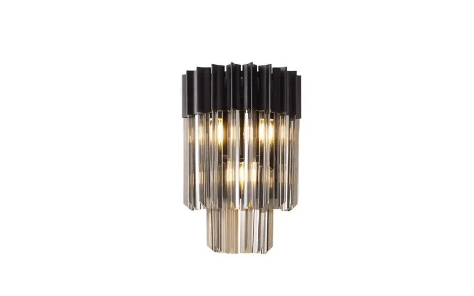 Chelsea Sculpted Glass Black Smoke Wall Light