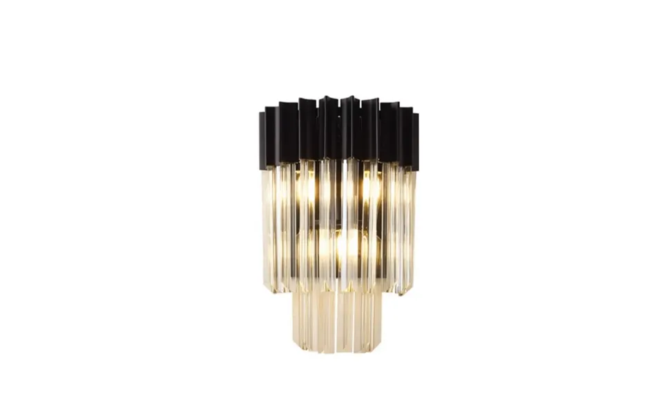 Chelsea Sculpted Glass Black Wall Light