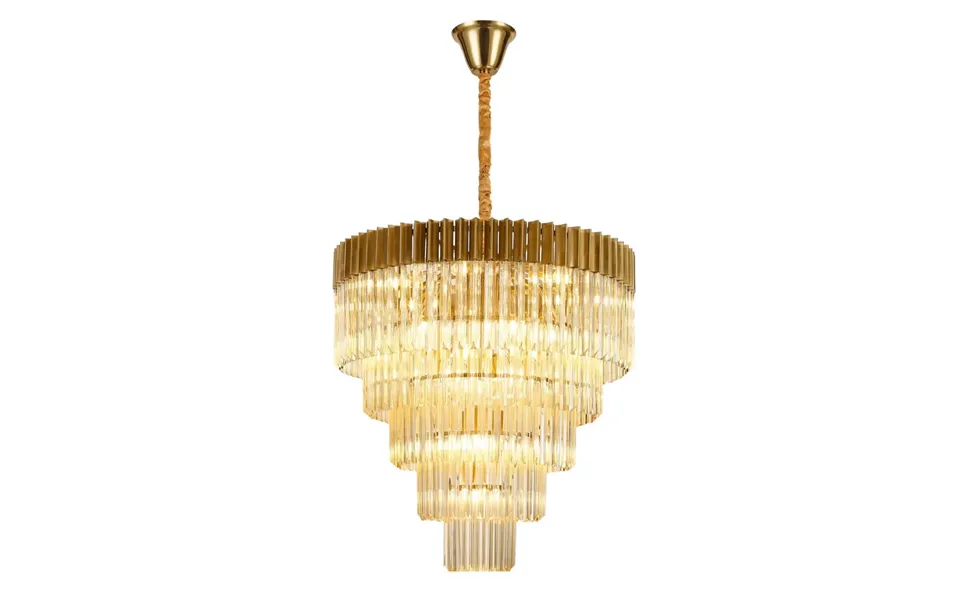 Chelsea Sculpted Glass Brass Drop Chandelier