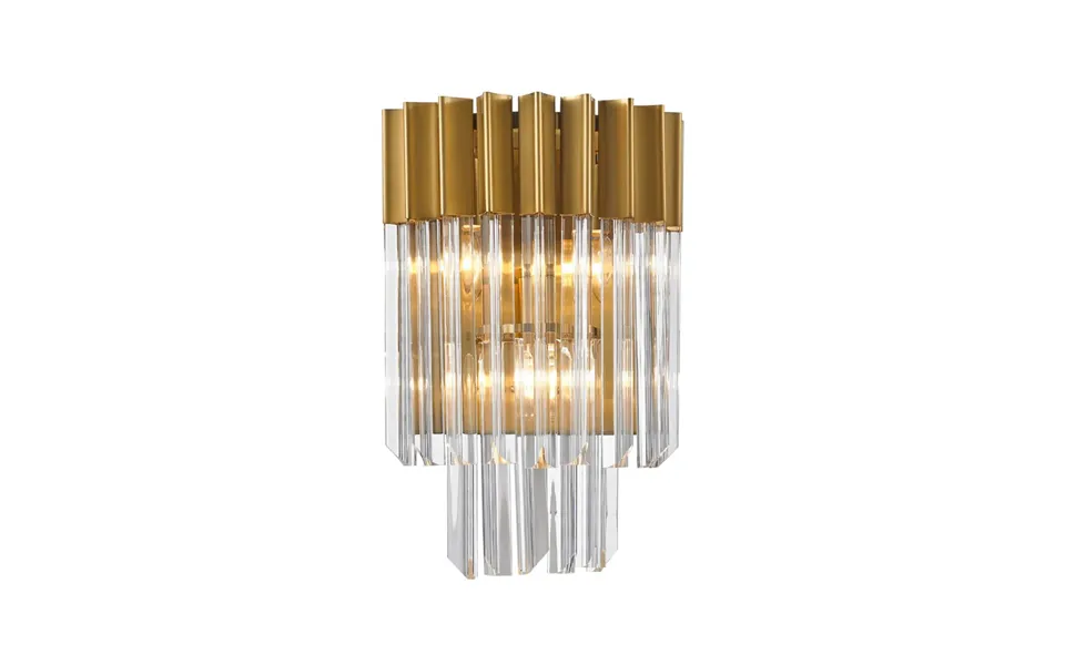 Chelsea Sculpted Glass Brass Wall Light