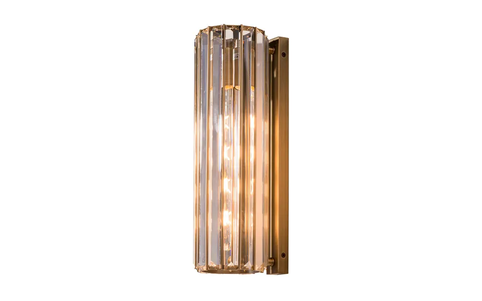 Crystal And Antique Brass Wall Lamp