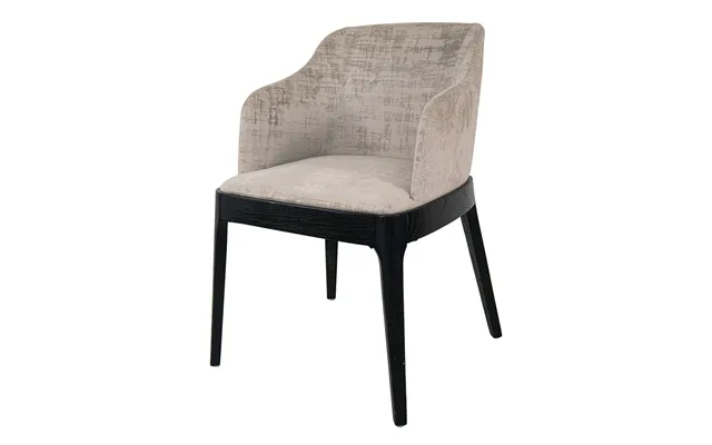 Luxe Mushroom Black Base Dining Chair