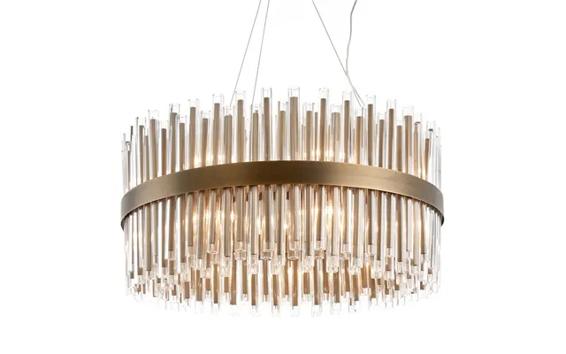 Luxury Large Antique Brass Glass Chandelier