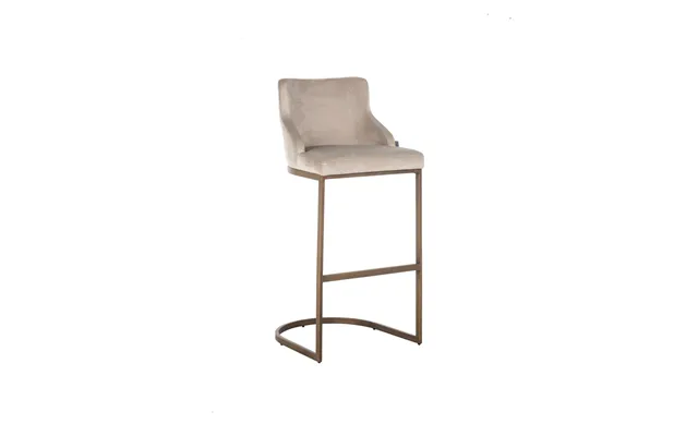 Mink Velvet Brass Bar Stool