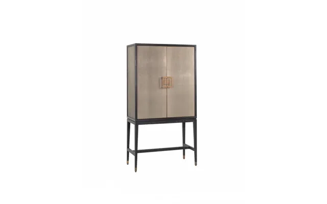 Textured Brass Trim Bar Cabinet